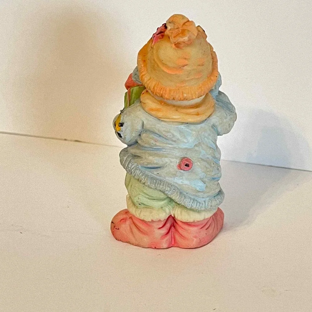 Vintage Snowman with Bell, Gift Patched‎ Clothes Small Hand Painted Decor Cute